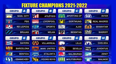 Calendario Champions League 2021 2022