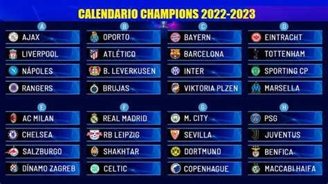 Calendario Champions League 2022 2023 I Match Delle Italiane   AriaATR.com