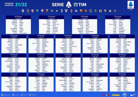 Calendario completo Liga Italiana 2021/2022   Notiulti