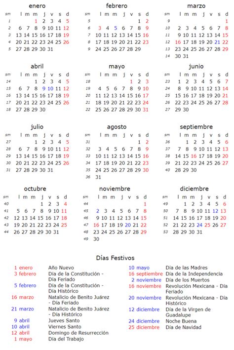 Calendario de Feriados 2020   CalendarioLaboral.com.mx
