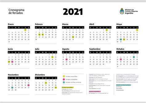 Calendario de feriados 2021   RevistaUnCamino