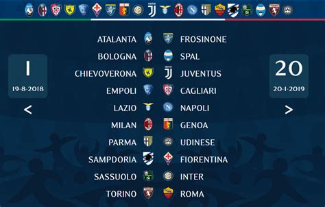 Calendario de Partidos de la Serie A de Italia 2018 2019