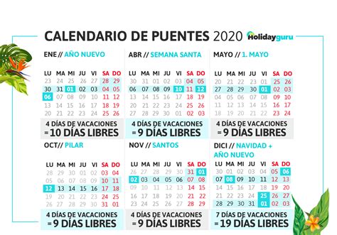 Calendario de puentes de 2020 ¡Este año toca viajar! | Holidayguru.es