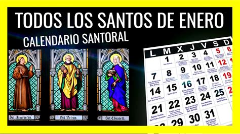 Calendario de Santos Enero 2021 | Santoral Católico por ...