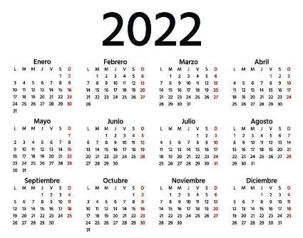 Calendario Días inhábiles 2022 | Notarios y Registradores