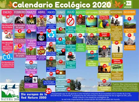 Calendario ecológico 2020 fechas importantes para el medio ...