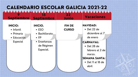 Calendario Escolar de Galicia 2021 2022   Vigopeques