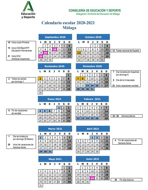 Calendario escolar oficial   Maristas MálagaMaristas Málaga
