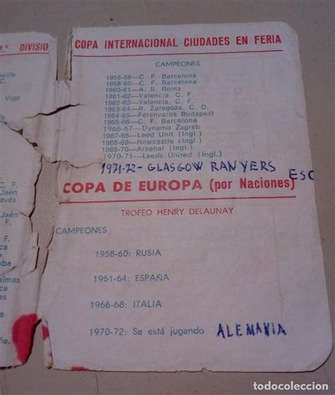 calendario futbol   primera division 1971   72   Comprar ...
