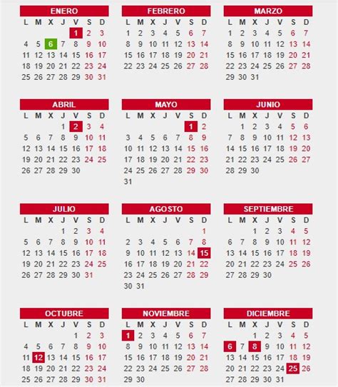 Calendario Laboral 2021: los doce festivos nacionales ...