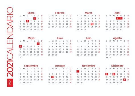 Calendario laboral: Estos son los festivos y puentes de Madrid en 2021