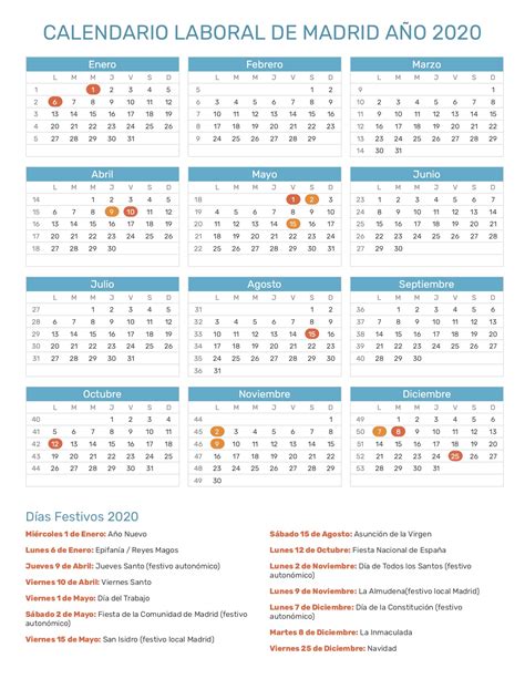 Calendario Laboral Madrid 2021 Para Imprimir | calendario jun 2021