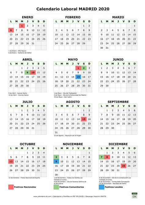 Calendario Laboral Madrid | calendario may 2021