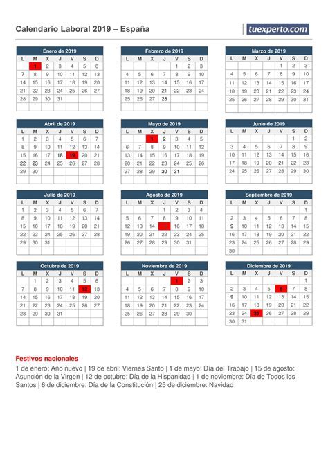 CALENDARIO LABORAL MALAGA 2020 PARA IMPRIMIR   Calendario 2019