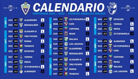 CALENDARIO LIGA TEMPORADA 2021 2022 | C.D. Atlético de Marbella