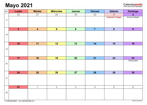 Calendario mayo 2021   Calendarpedia
