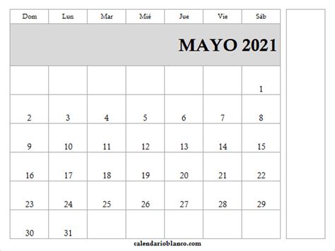 Calendario Mayo 2021 En Ingles   Calendario 2021 Mensual