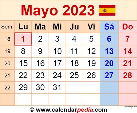 Calendario Mayo Para Imprimir 2023 Finanzas Y Economia Aria Art