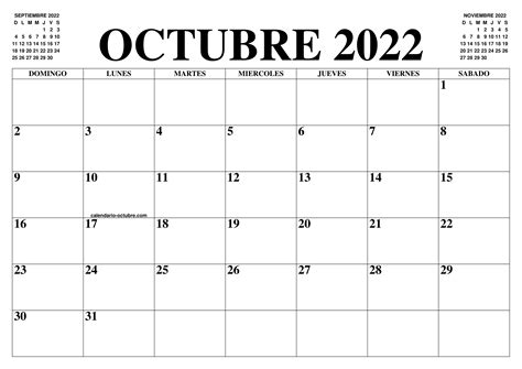 CALENDARIO OCTUBRE 2022   2023 : EL CALENDARIO OCTUBRE 2022   2023 PARA ...