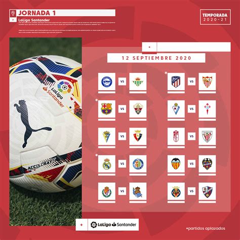 Calendario oficial de LaLiga Santander 2020/21 | Sport Punta