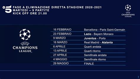 Calendario Ottavi Champions 2022 23 Calendario Italiano   Aria Art