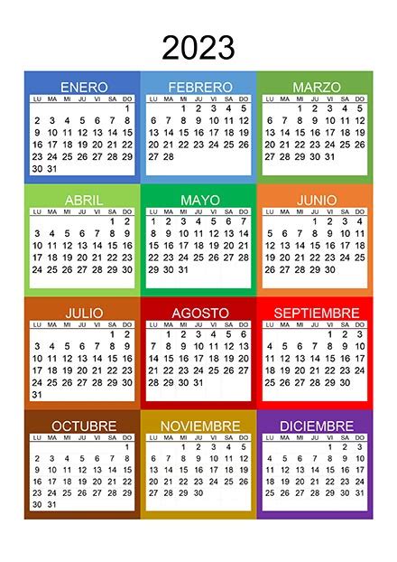 Calendario Para 2023 Con Semanas Imprimir Y Descargar Calendario ...