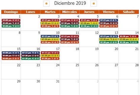 Calendario Pelota Invernal 2019   Ultimas Noticias