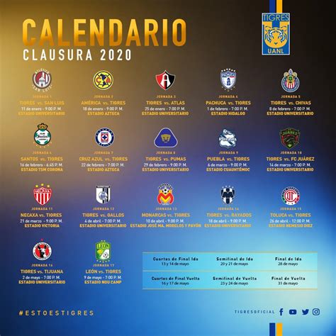 Calendario Tigres 2022   Calendario Ottobre