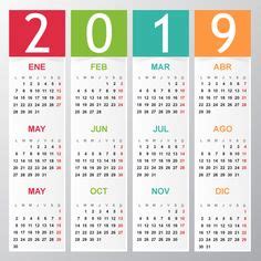 Calendarios 2019 gratis para imprimir 【PDF, Word, Excel ...