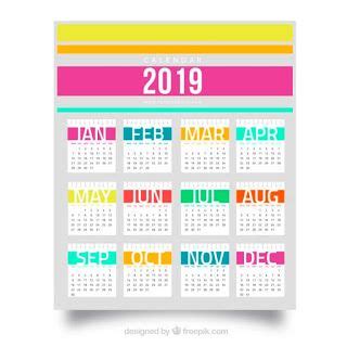 Calendarios 2019 gratis para imprimir 【PDF, Word, Excel ...