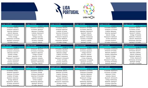 Calendários da Liga NOS e LigaPro 2020 21   Mundo Português