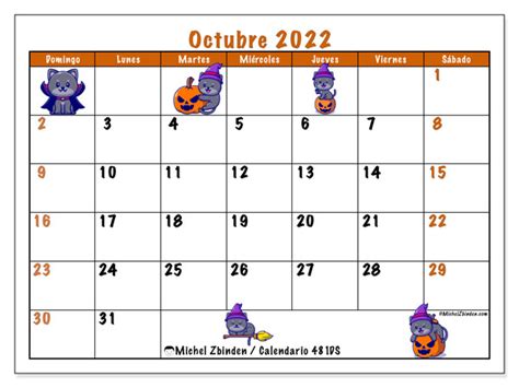Calendarios De Octubre 2022 Para Imprimir   Aria Art