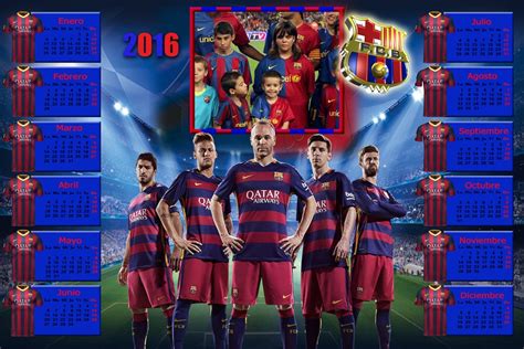 Calendarios para Photoshop: Calendario para el 2016 del F.C.Barcelona ...