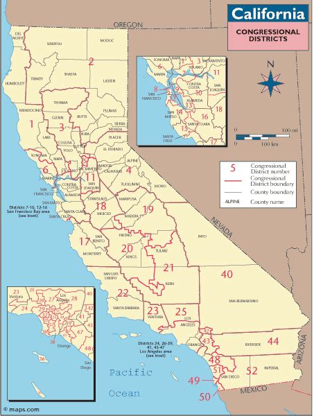 California Congressional Districts Map by Maps.com from Maps.com ...