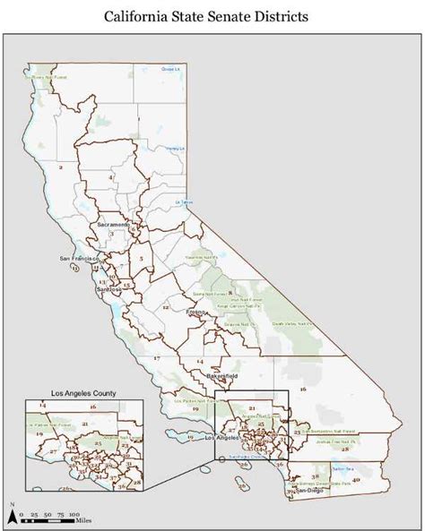 California State Senate District Map   Maps For You