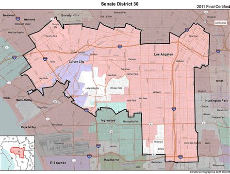 California State Senate District Map   Maps For You