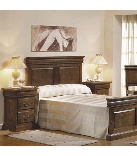 cama clásica de roble macizo para dormitorio de matrimonio