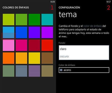Cambiar el aspecto y notificaciones con Windows Phone