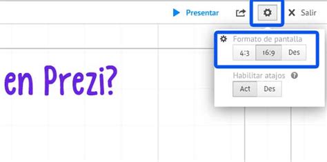 Cambiar el formato de pantalla en Prezi | MiPrezi