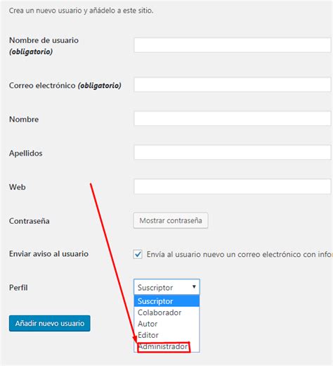 Cambiar el nombre del administrador de Wordpress ...