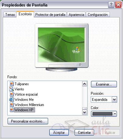 Cambiar Fondo de Pantalla   Windows XP