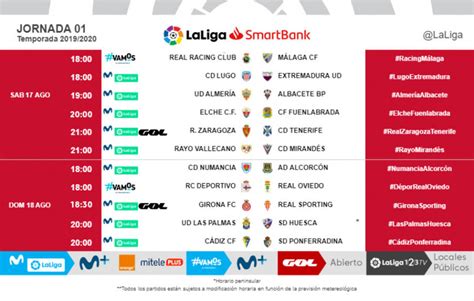 Cambios en los horarios de la Liga SmartBank   LaLiga ...