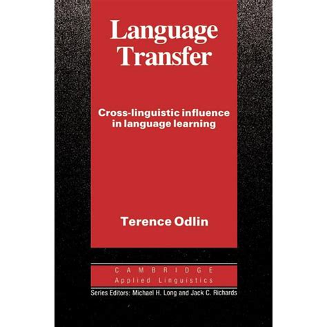 Cambridge Applied Linguistics: Language Transfer : Cross Linguistic ...