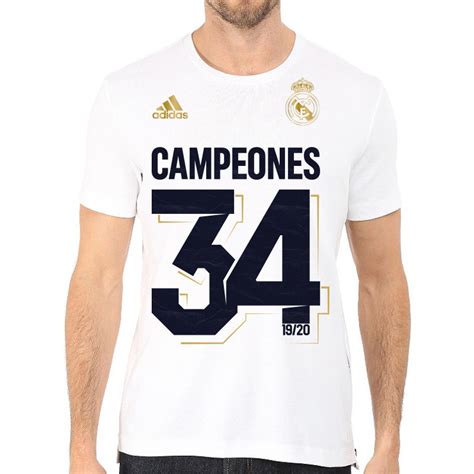 Camiseta adidas R Madrid Campeón 34 Liga 2019 2020 ...