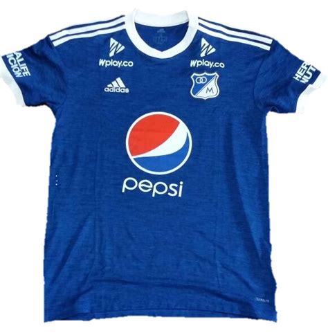 Camiseta De Fútbol Millonarios Fc 2018 Original   $ 185 ...