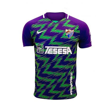 Camiseta Nike Málaga CF Segunda Equipación 2020 2021 Niño Purple Green ...