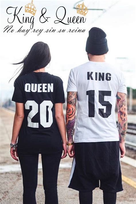 Camisetas King & Queen Input número personalizado 00022 ...