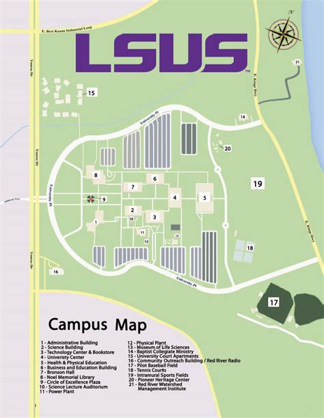 Campus Map of LSUS