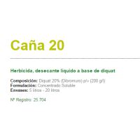 Caña 20, Herbicida, desecante líquido a base de diquat de ...