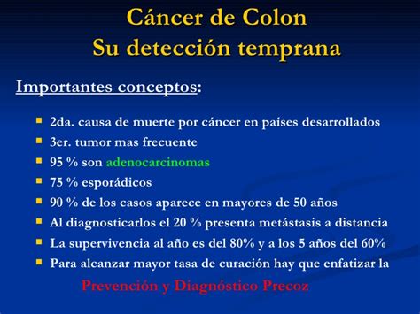 Cancer de colon. deteccion precoz